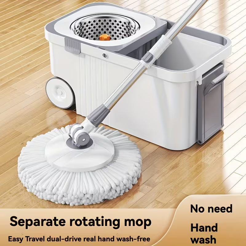 360° Spin Mop and Bucket Set with 4 Microfiber Mop Heads