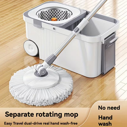 360° Spin Mop and Bucket Set with 4 Microfiber Mop Heads