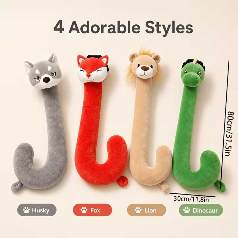 2-in-1 Cute Animal Neck Pillow & Phone Holder – U-Shaped Plush Travel Pillow & Hands-Free Phone Stand