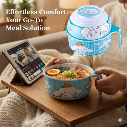 Ramen Bowl with Lid – Reusable Instant Noodle, Soup, Cereal & Salad Bowl