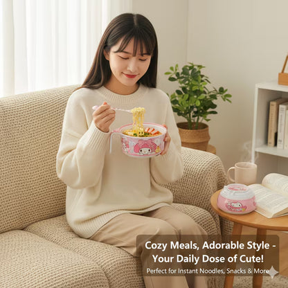 Ramen Bowl with Lid – Reusable Instant Noodle, Soup, Cereal & Salad Bowl