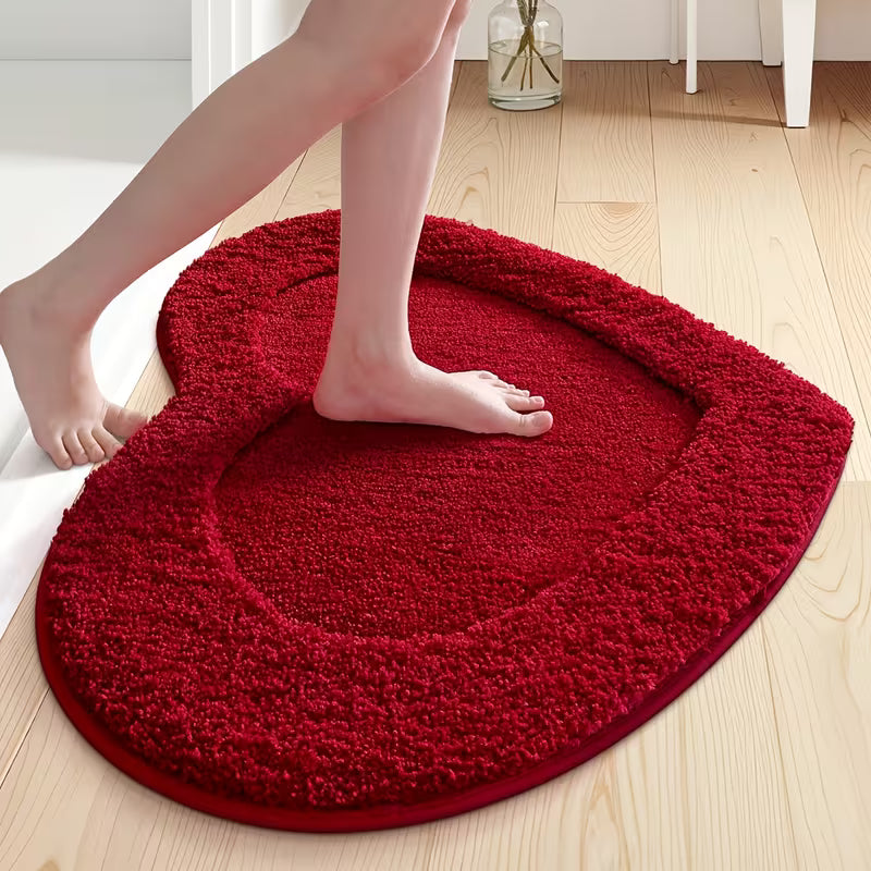 Soft Plush Bath Mat with Non-Slip TPR Backing