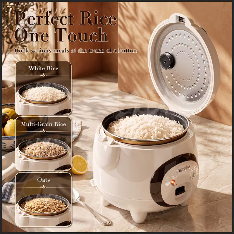 Multifunctional Rice Cooker with Steamer – Compact Rice Maker for Small Families