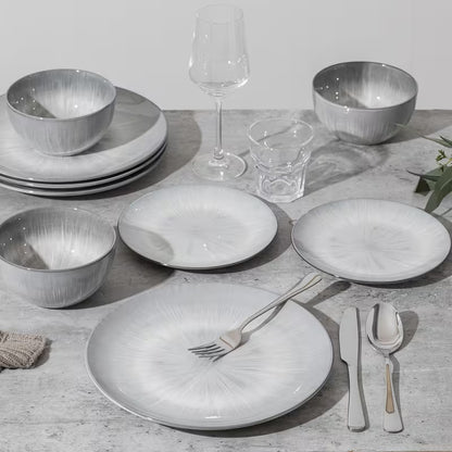 12-Piece Hand-Painted Porcelain Dinnerware Set – Service for 4