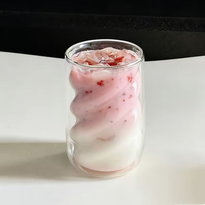 4-Piece Double-Wall Insulated Glass Coffee Cups – Heat-Resistant Glass Coffee & Milk Cups