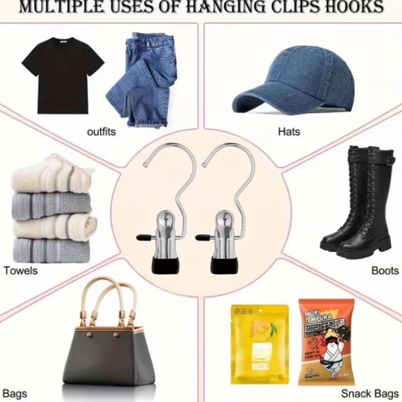 45 Pcs Jeans Hangers with Clips – 360° Rotating Space-Saving Metal Pants Hangers