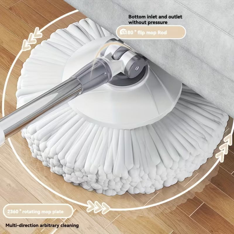 360° Spin Mop and Bucket Set with 4 Microfiber Mop Heads