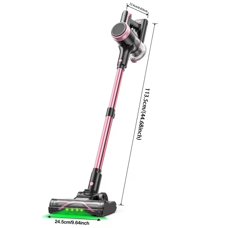45KPa Cordless Vacuum Cleaner – 8-in-1 Self-Standing Stick Vacuum with Anti-Tangle Brush