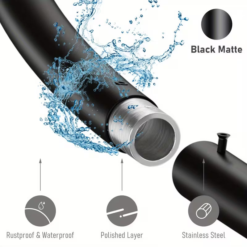 Heavy-Duty Curved Adjustable Shower Rod