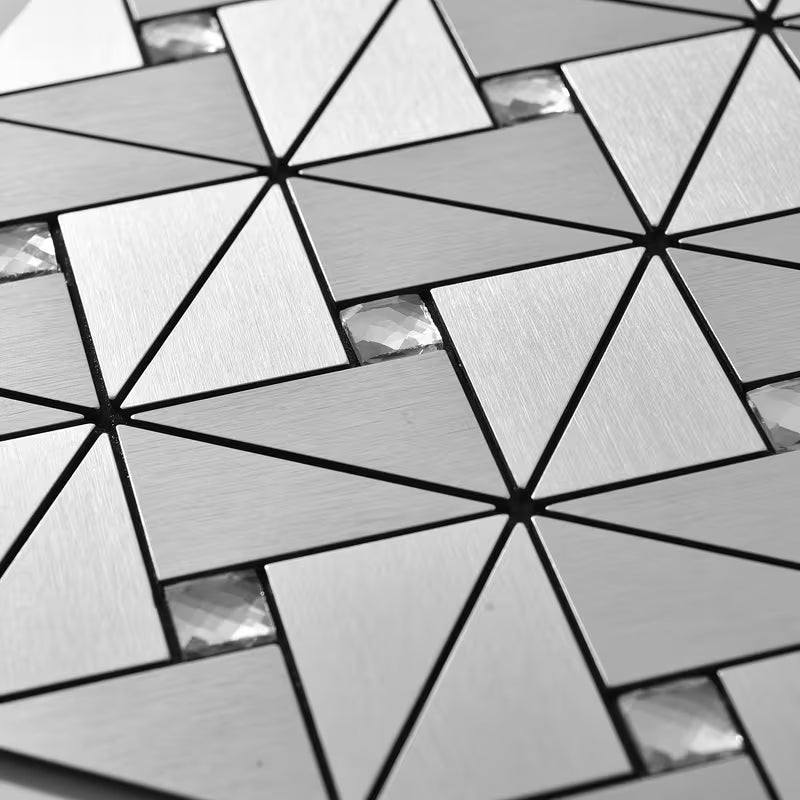 Silver Windmill Peel and Stick Backsplash Tiles