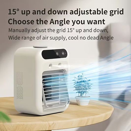Portable Mini Misting Fan – USB Rechargeable Desktop Fan with Humidifier