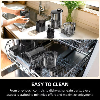 200W Cold Press Juicer with 5.4-Inch Wide Feed Chute