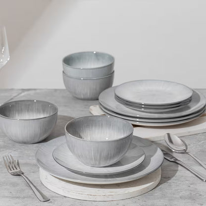 12-Piece Hand-Painted Porcelain Dinnerware Set – Service for 4
