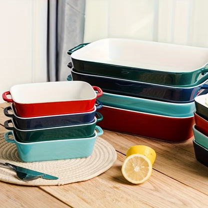 Rectangular Porcelain Bakeware Dish – 12.8 × 8.9 Inch