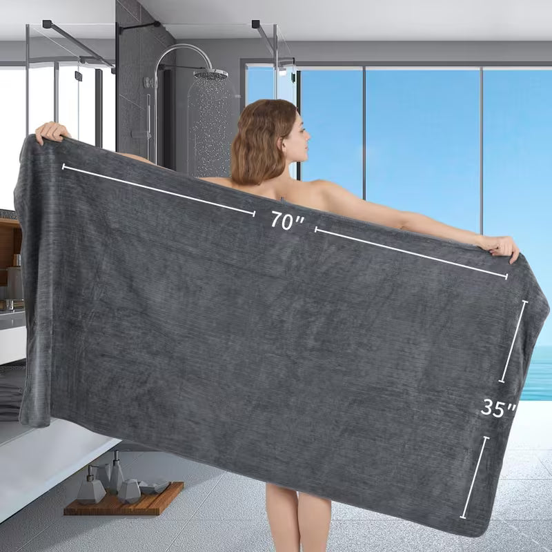 4-Pack Extra Large Bath Sheet Towels – 35 × 70 Inch Ultra Soft Microfiber