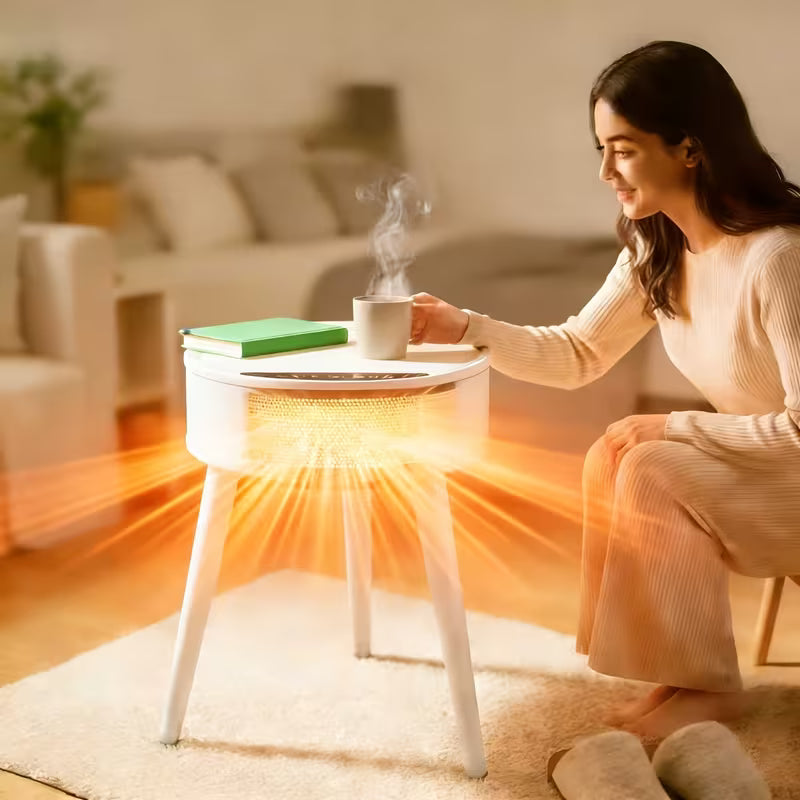 1500W PTC Ceramic Space Heater with LED Display, Remote Control, Oscillation & Adjustable Tripod Stand