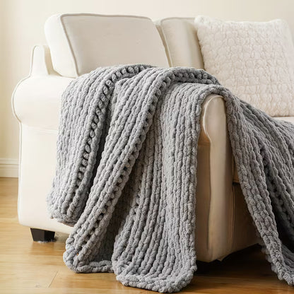 50 × 60 Inch Chunky Chenille Throw Blanket