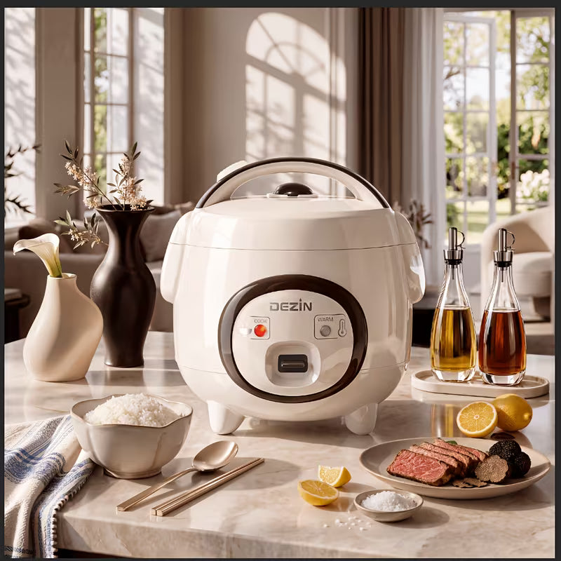 Multifunctional Rice Cooker with Steamer – Compact Rice Maker for Small Families