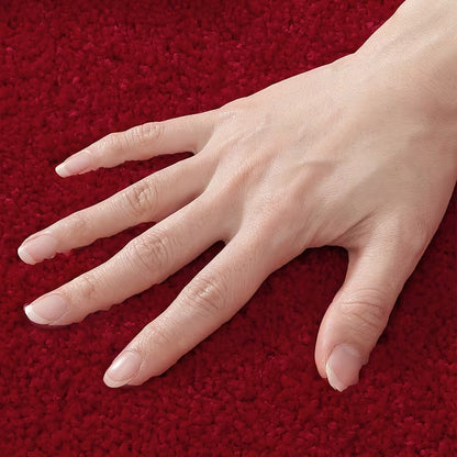 Soft Plush Bath Mat with Non-Slip TPR Backing