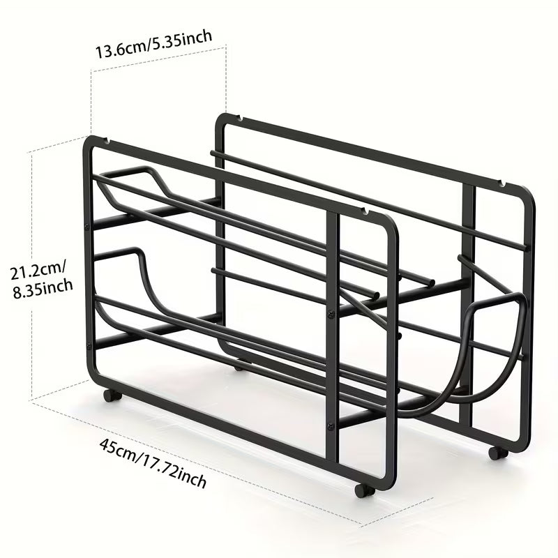 2-Pack Sliding Can Dispenser Rack – Stackable Pantry Can Organizer