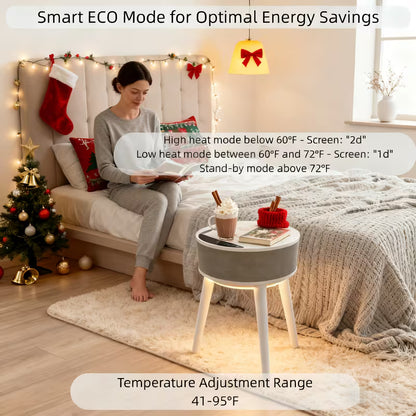 1500W PTC Ceramic Space Heater with LED Display, Remote Control, Oscillation & Adjustable Tripod Stand