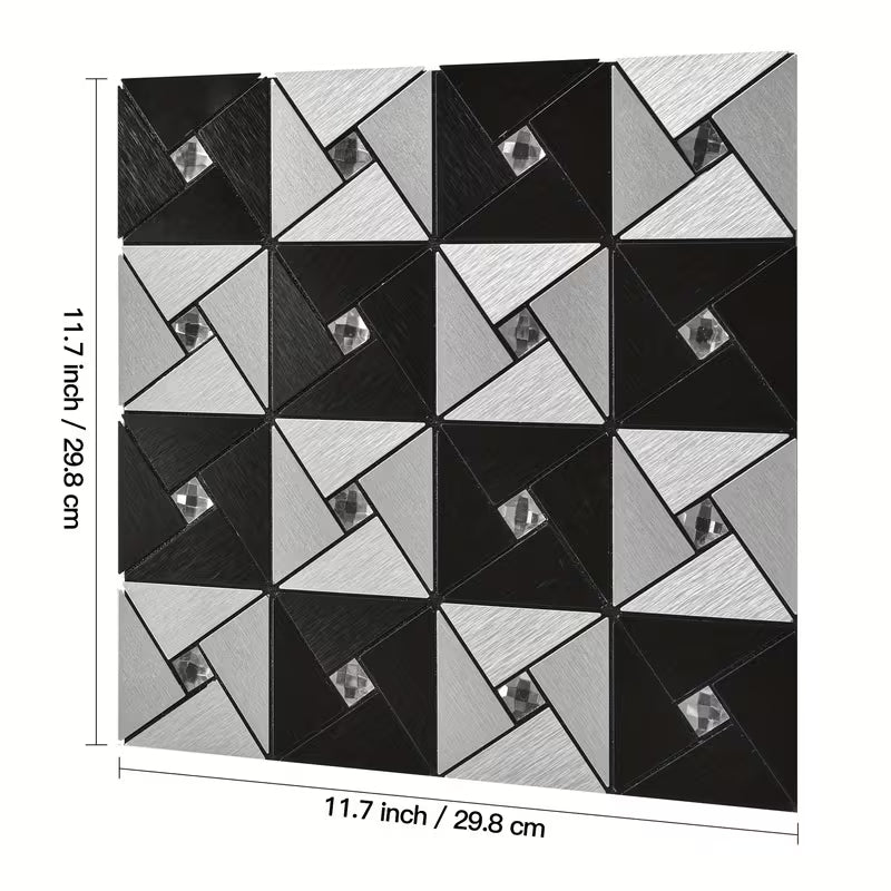 Silver Windmill Peel and Stick Backsplash Tiles