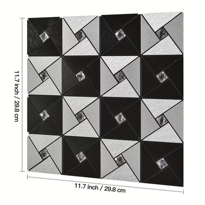 Silver Windmill Peel and Stick Backsplash Tiles