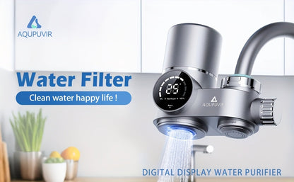 Faucet Mount Water Filter 264 Gallon Tap Filtration System w/ Temperature Display
