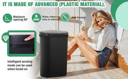 13 Gallon 50L Automatic Trash Can Touchless Motion Sensor Kitchen Garbage Bin