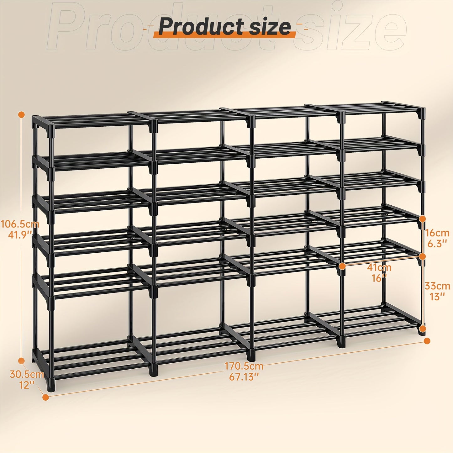 Stackable Shoe Rack Bookshelf Storage Shelf Freestanding Organizer for Entryway