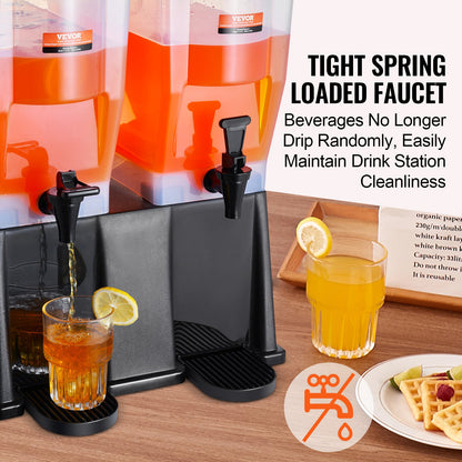 3 Gallon Beverage Dispenser w/ Stand Spigot Lid for Juice Tea Water Parties