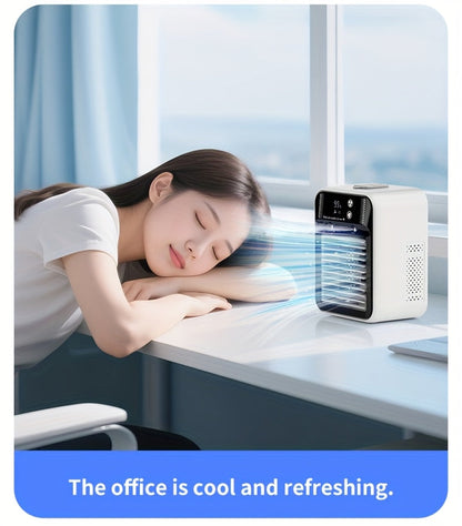 Portable Air Cooler Fan 6000mAh Rechargeable USB-C Personal Cooling Fan