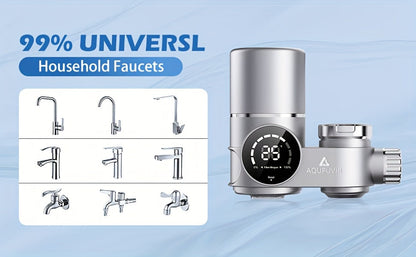 Faucet Mount Water Filter 264 Gallon Tap Filtration System w/ Temperature Display