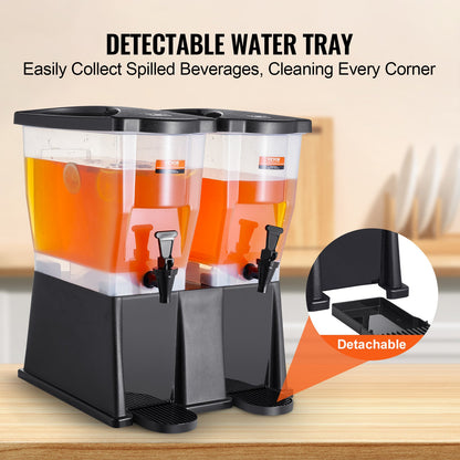 3 Gallon Beverage Dispenser w/ Stand Spigot Lid for Juice Tea Water Parties