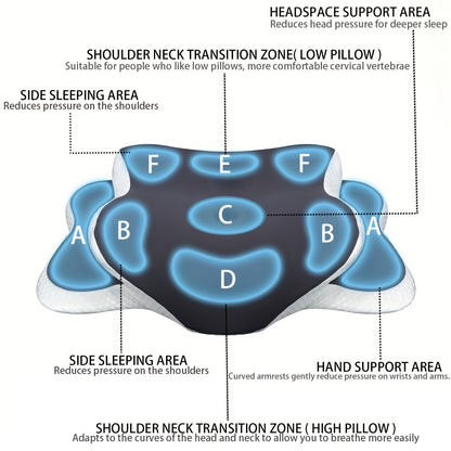 Ergonomic Cervical Memory Foam Pillow Cooling Bed Pillow Neck Support Sleep