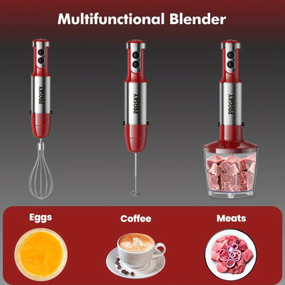 5-in-1 Handheld Stick Blender Immersion Mixer Whisk Chopper Kitchen Set