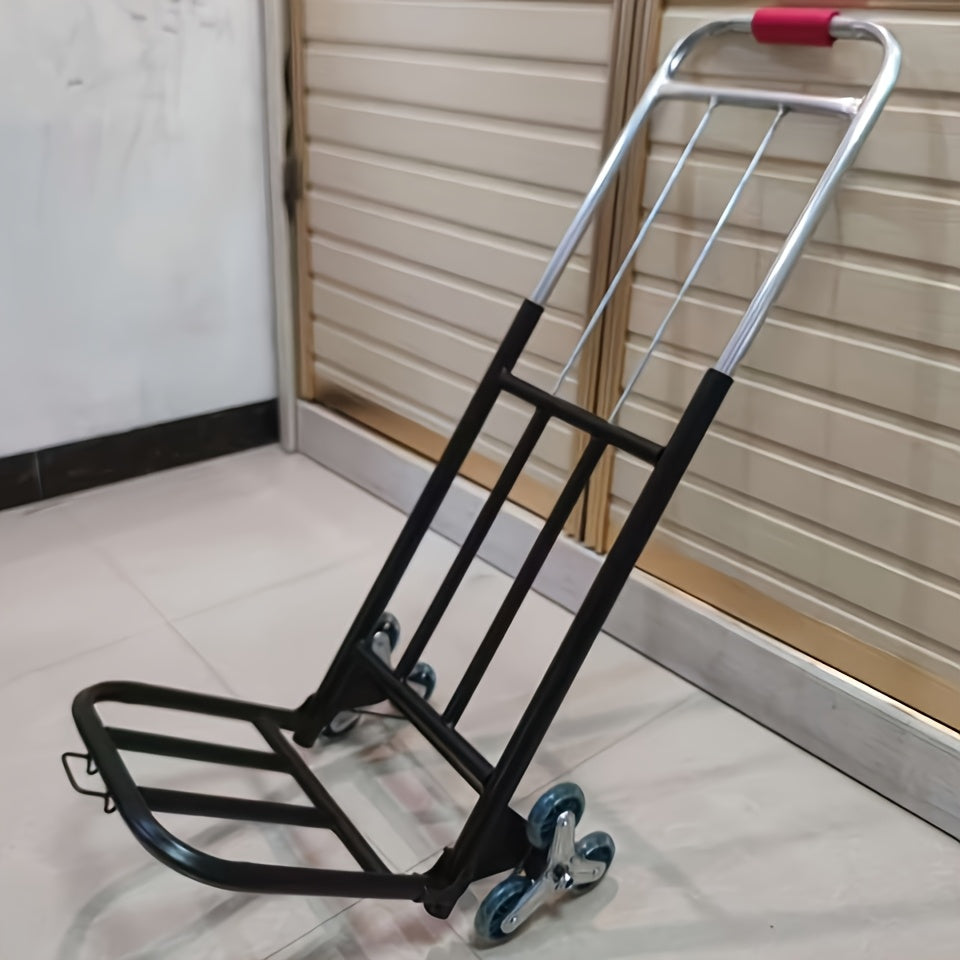 Heavy Duty Folding Hand Truck Stair Climbing Cart Portable Dolly Adjustable Handle