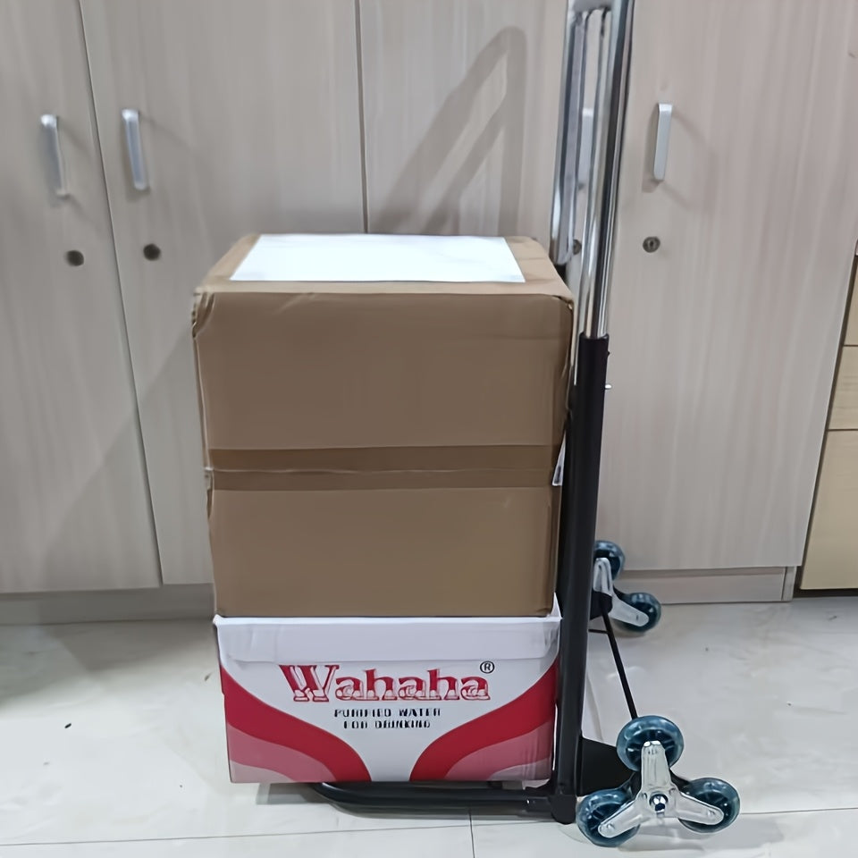 Heavy Duty Folding Hand Truck Stair Climbing Cart Portable Dolly Adjustable Handle