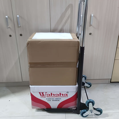 Heavy Duty Folding Hand Truck Stair Climbing Cart Portable Dolly Adjustable Handle