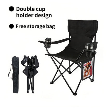 Portable Camping Chair with Canopy Folding Outdoor Chair Beach Fishing