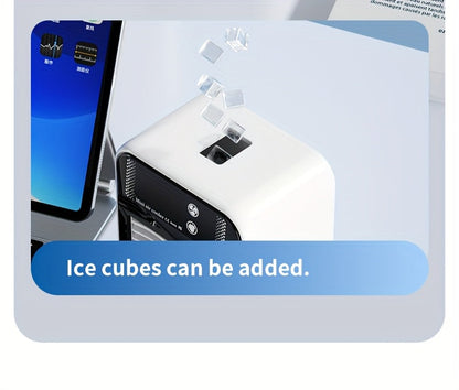 Portable Air Cooler Fan 6000mAh Rechargeable USB-C Personal Cooling Fan