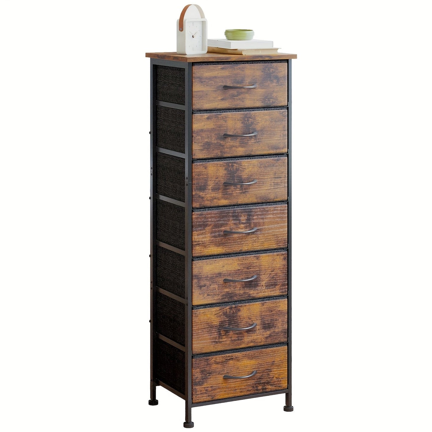 Tall Dresser Storage Organizer 6/7 Drawers Bedroom Chest Fabric Storage Tower