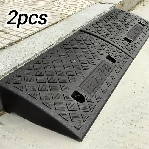 2PCS Heavy Duty Curb Ramp Portable Non-Slip Driveway Ramp for Car Wheelchair