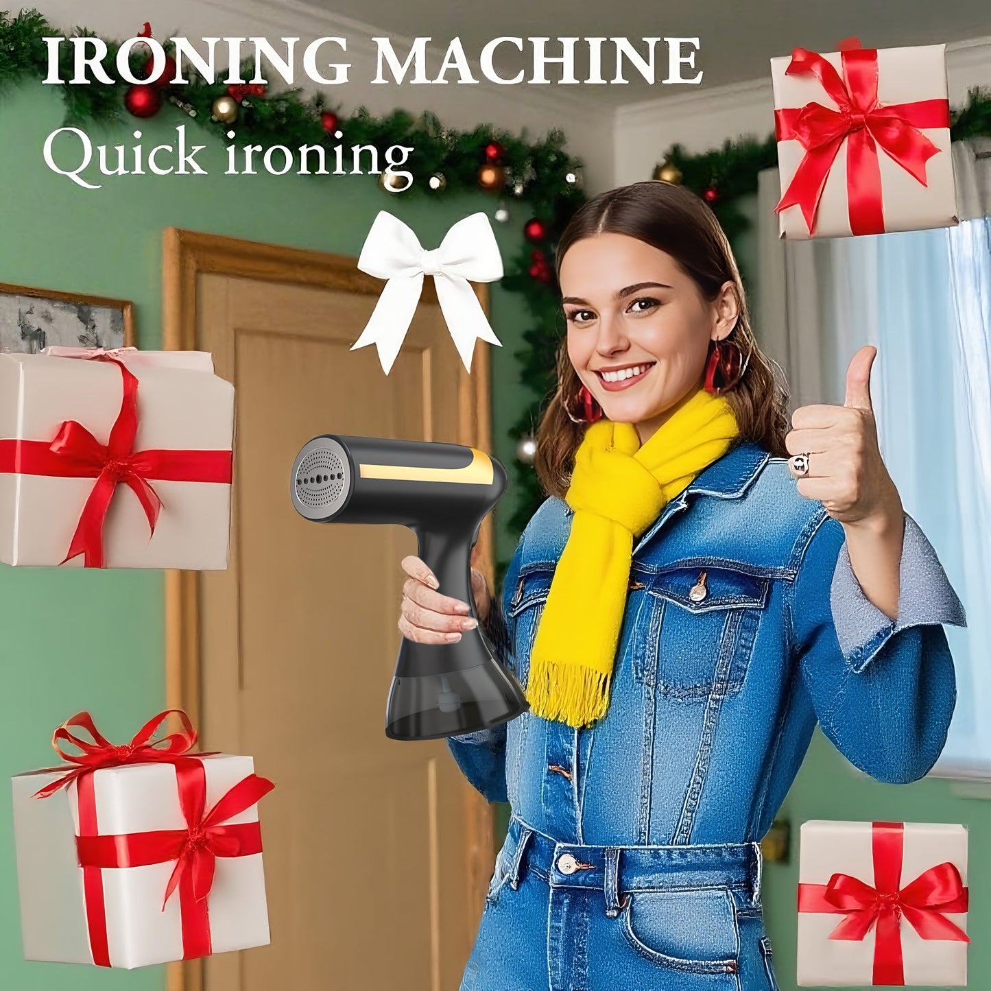 1100W Handheld Garment Steamer Fast Heat Clothes Steam Iron 300ml Tank
