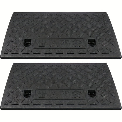 2PCS Heavy Duty Curb Ramp Portable Non-Slip Driveway Ramp for Car Wheelchair
