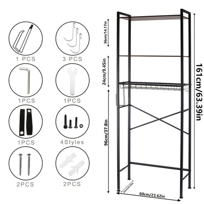 4/5-Tier Over-The-Toilet Storage Rack – Maximize Your Bathroom Space