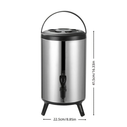 Insulated Beverage Dispenser w/ Tap 1.59-2.64 Gal Tea Juice Drink Server Handle
