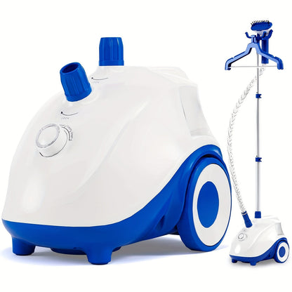 1500W Garment Steamer Standing Clothes Steamer 1.8L Tank 60Min Continuous Steam