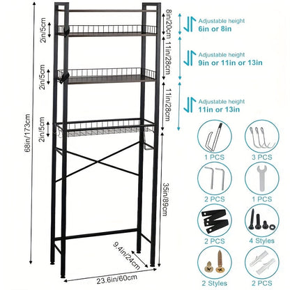 4/5-Tier Over-The-Toilet Storage Rack – Maximize Your Bathroom Space