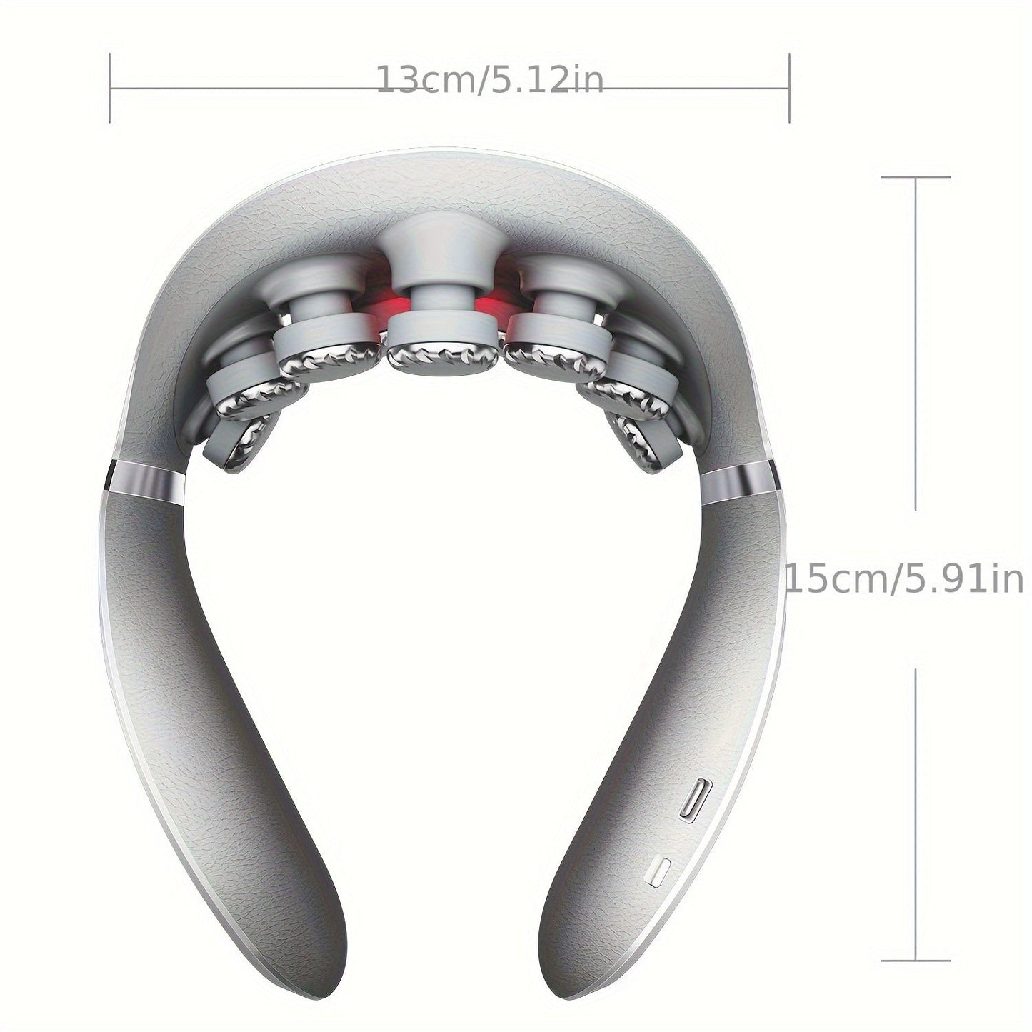 Neck Massager with Heat Cordless Portable Deep Kneading Muscle Relaxer